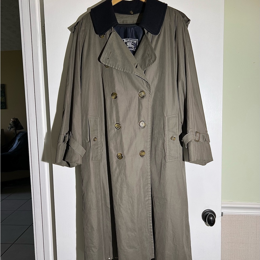 BURBERRY Double-Breasted Trench Coat with Removable Wool Lining EUC - Picture 3 of 16